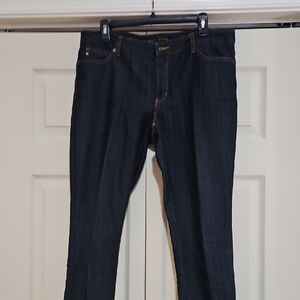 Michael Kors Dark Blue Denim Jeans with Gold Hardware